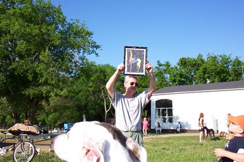Frenchy wonders if the painting looks like him.