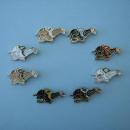 Racing Greyhound Pin with silk - Click For Enlargement