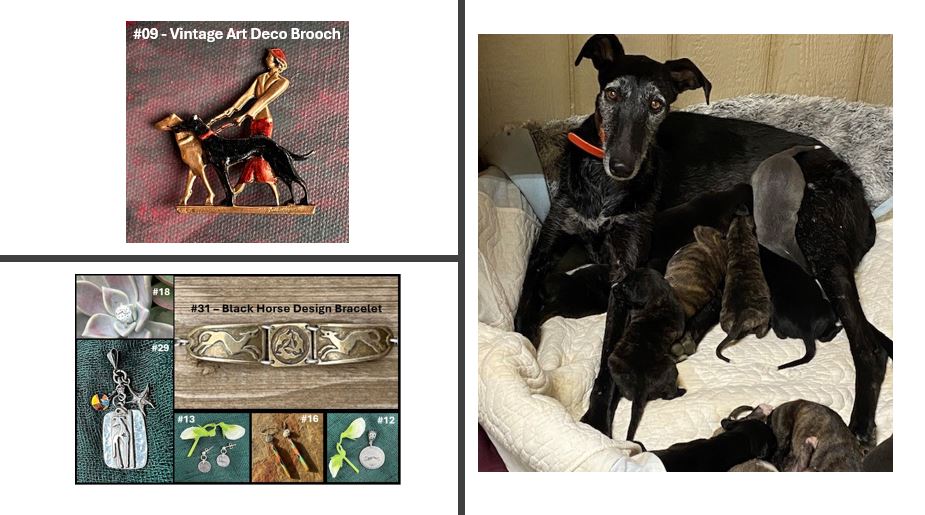 Milestone of Grace greyhound painting oil on canvas